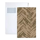 1 CAMPIONE S-370512-GU Profhome Carta da parati aspetto legno fantasia chevron | CAMPIONE di Carta da parati in circa DIN A4