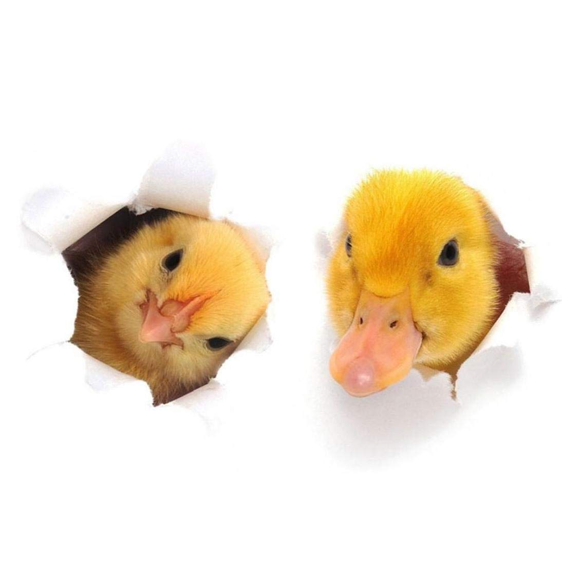 Byfri Little Duck Wall Sticker For Bathroom Cupboard Home Decoration Decals Personality Wallpaper Animals Toilet Stickers