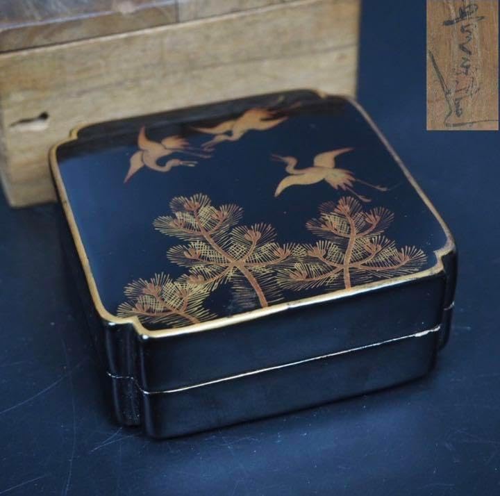 送料無料　博物館級大珍品　江戸期豊楽焼　香盒　共箱 博物館級大珍品 江戸期豊楽焼 香盒 共箱