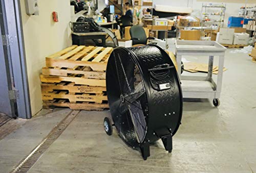 Tpi Cpb42B High Velocity Belt Drive Portable Blower, 42 Inch Steel Stationary Base W/Wheels, 120V, 1/2Hp Non-Oscillating Motor, 2-Speed, Ul & C-Ul Listed #TOP6