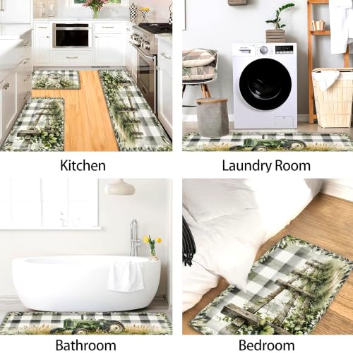Tapis de cuisine lavable et doux motif rustique pour protéger le sol de l'évier