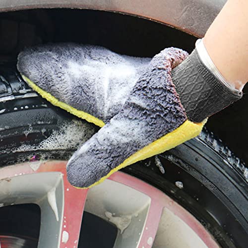 Montesy Auto-Waschhandschuh, Mikrofaser-Chenille, 24 x 20 cm, weicher Auto-Reinigungshandschuh, weiche Waschhandschuhe, Waschhandschuhe, 24 x 20 cm