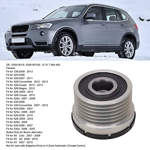 12317560483, OEM Quality Efficient Belt Drive Longa Durabilidade Anti Vibração Alternador Polia para