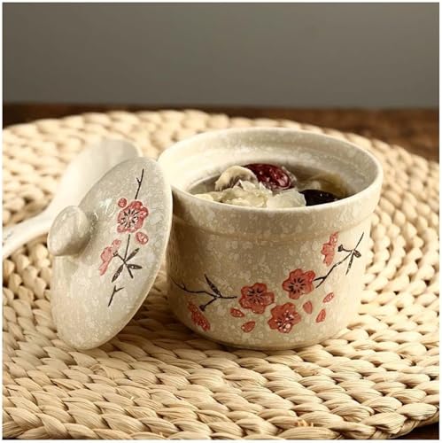 蒸し碗 セラミック製の卵蒸し用ボウル 窯変茶碗蒸し ふた付き ボウル 食器 キッチン用品 スープ碗 電子レンジ対応 蒸碗 食事用 大容量 茶碗 うつわ 器 皿 お皿 陶器 旅館 和食器 飲食店 おしゃれ 業務用 調理用品 (A,1個セット)