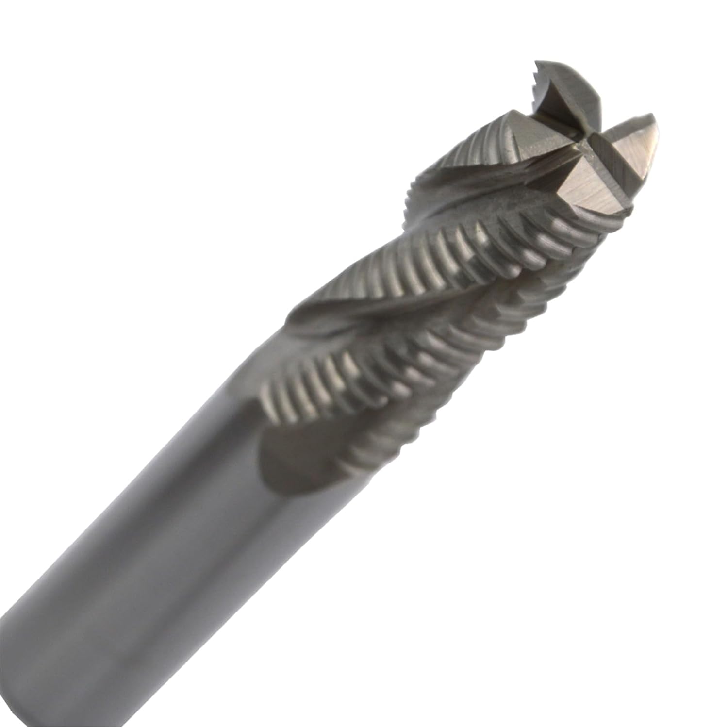 2Pcs 10mm 3Flutes HSS Roughing Rougher Cutter Square End Mill 3Flutes Chip Breaker Smooth Cutting Milling Slotting Plunging Profiling CNC Tool for Aluminum Copper Brass Bronze Plastics