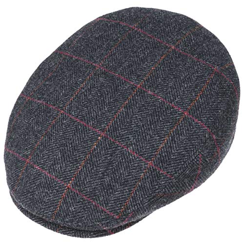 Stetson Kent Schirmmütze Karodesign Ohrenklappen Made in EU Herren Herbst Winter anthrazit 57 cm – Ansicht 2