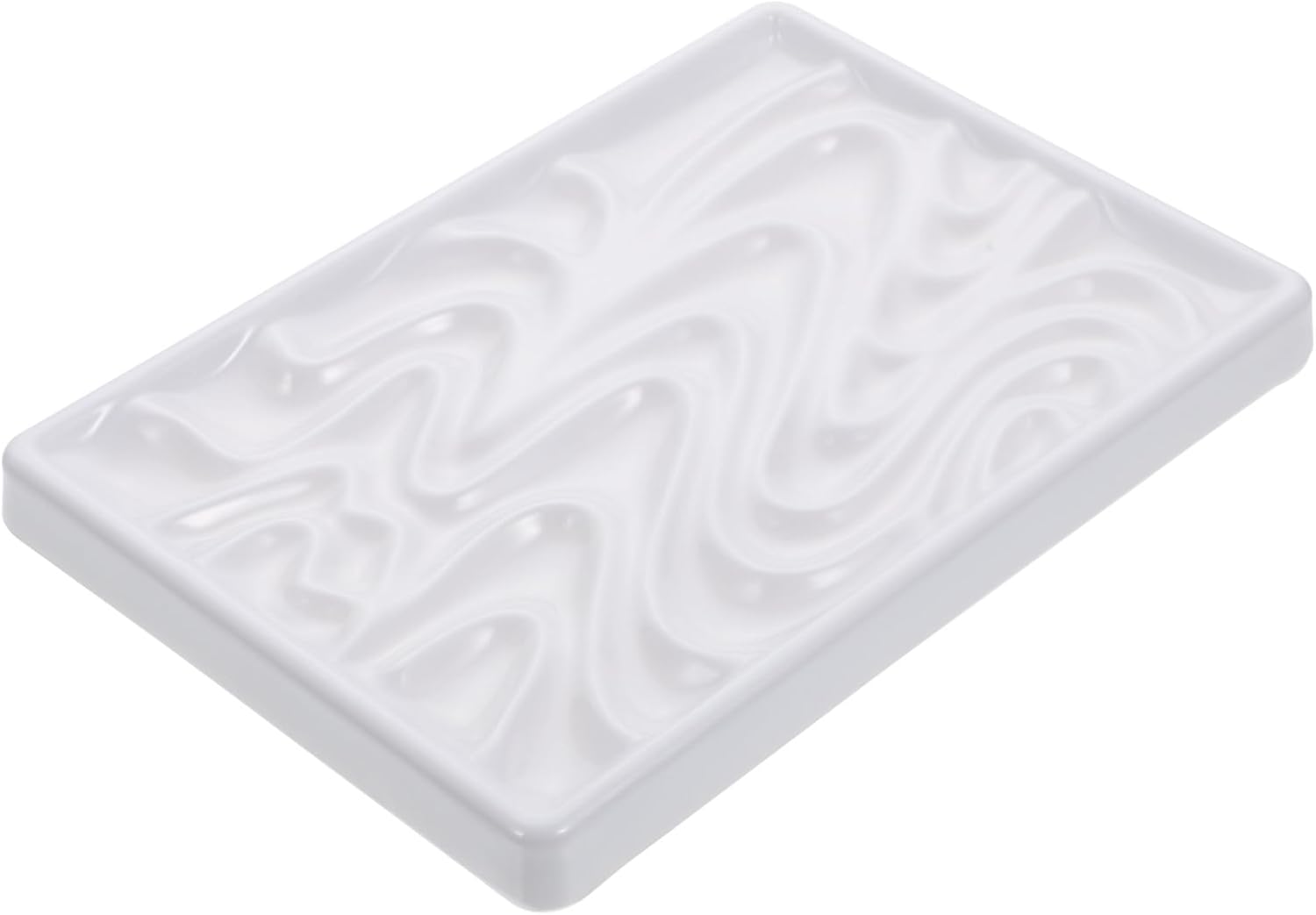 DOITOOL Porcelain Paint Palette Wave Plate Capacity Gouache Mixing Tray Easy Clean Pigment Tray