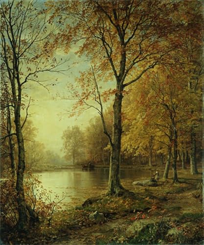 Tableaux Murale Art Poster Indian Summer par William Trost Richards Décoration Maison 60x90cm