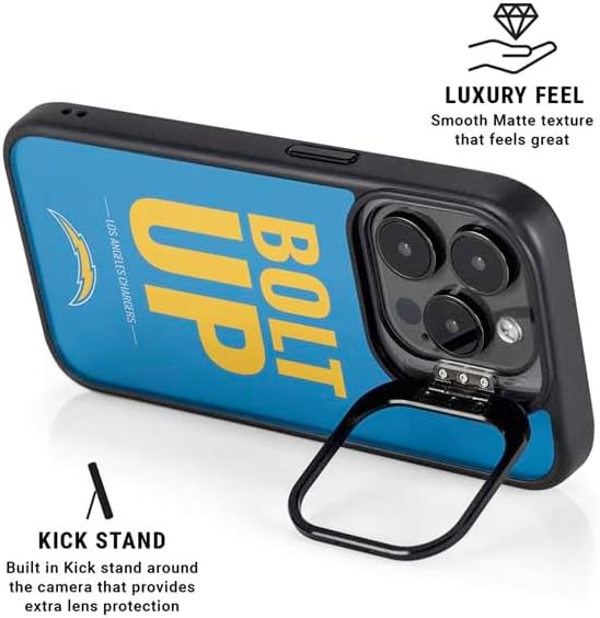 Skinit Kickstand Phone Case Compatible with iPhone 14 Pro Max - Officially Licensed NFL Los Angeles Chargers Team Motto Design