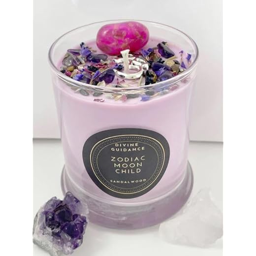 Divine Guidance Sandalwood Crystal Candle