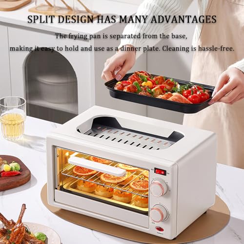 Casa e Cucina, Mini Forno Elettrico da 18 Litri, Cucina elettrica da banco da 960 W con teglia Antiaderente, griglia e Guanti, Temperatura Regolabile