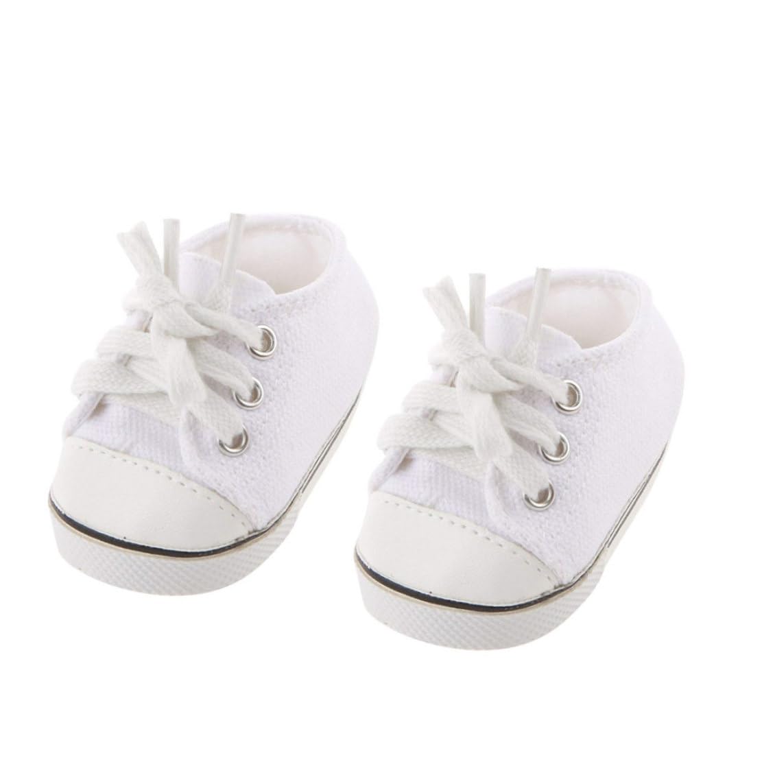 1 Paio di Scarpe da Bambola Bianche Scarpe da Skateboard Casual Calzature per Bambole da 18 Pollici Giocattoli per Bambini Giocattoli E Giochi.