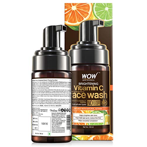 wow vitamin c foaming face wash