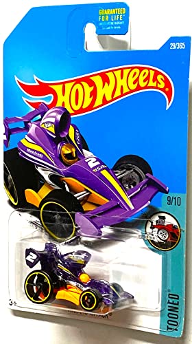 Hot Wheels 2017 Tooned Tarmac Attack Mini Car Purple miniatura 2