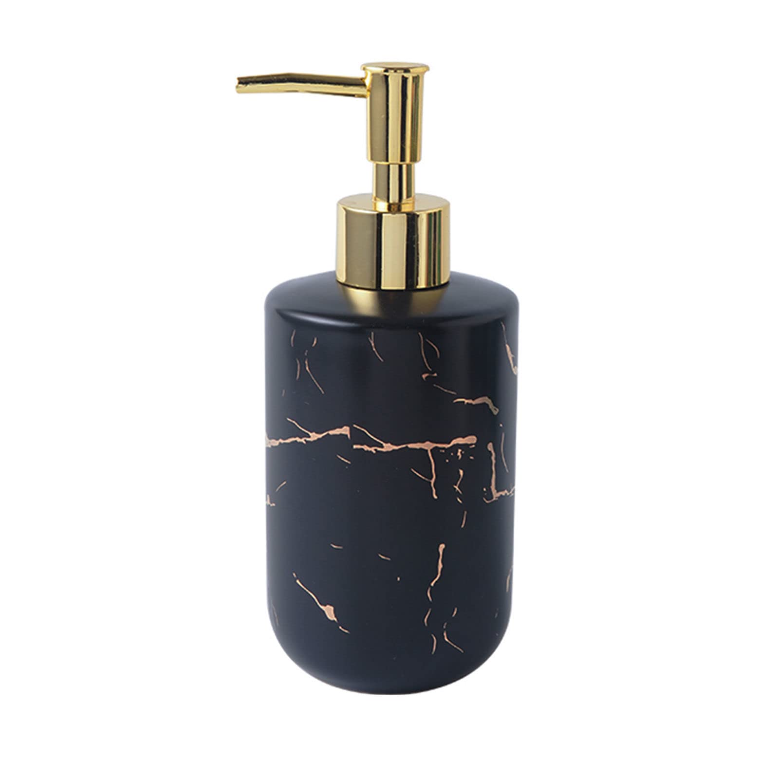 soap dispenser, Soap Dispenser,/Marble Pattern Design With Pump, Refillable Lotion For Bathroom Vanity Countertop, Ceramic Shampoo Dispenser-pink-330ml 11.6oz