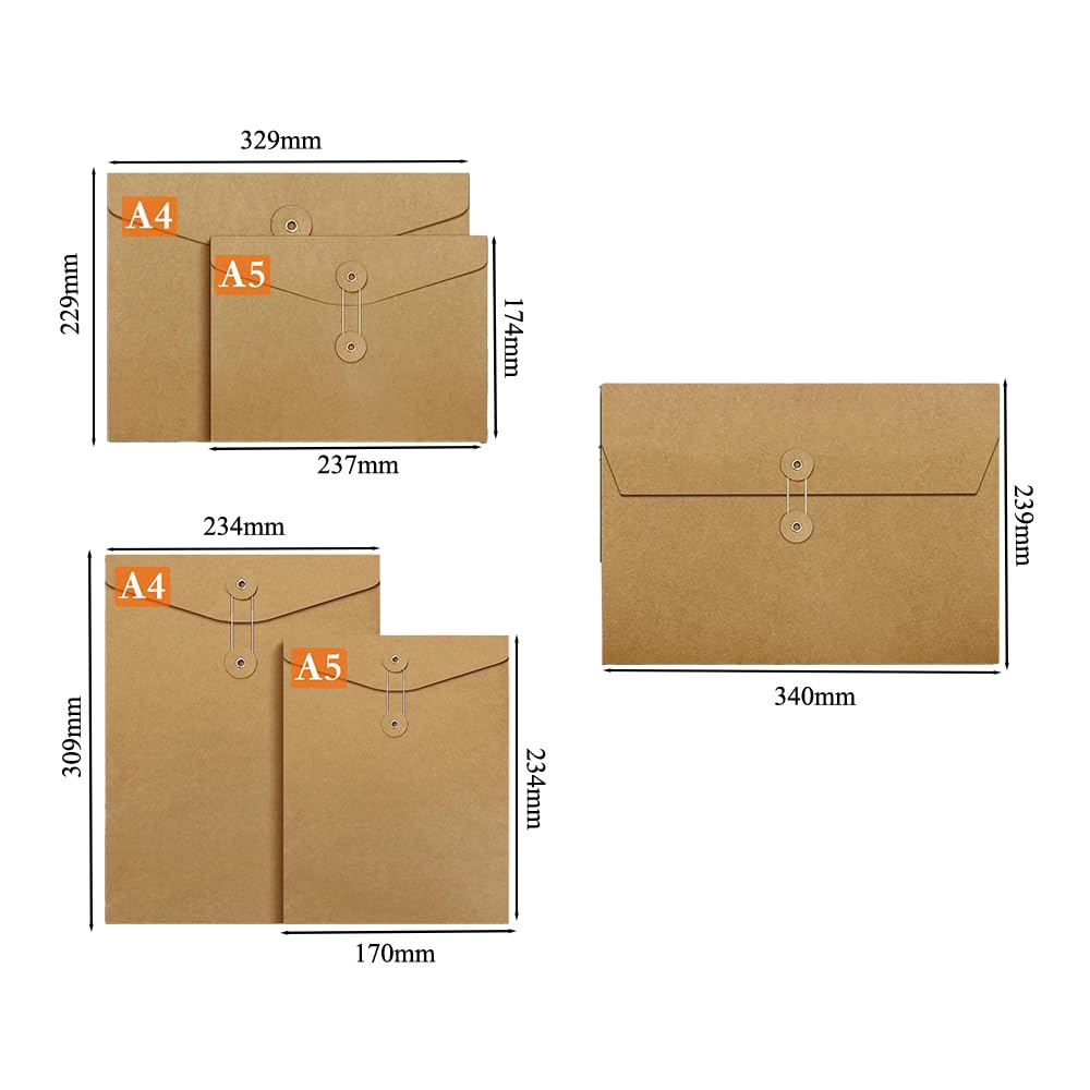 Teczka na dokumenty A4, 10 sztuk, teczka prezentacyjna A5, teczki z papieru typu kraft, teczki, koperty, teczki, organizer na dokumenty, teczka do biura, szkoły, domu