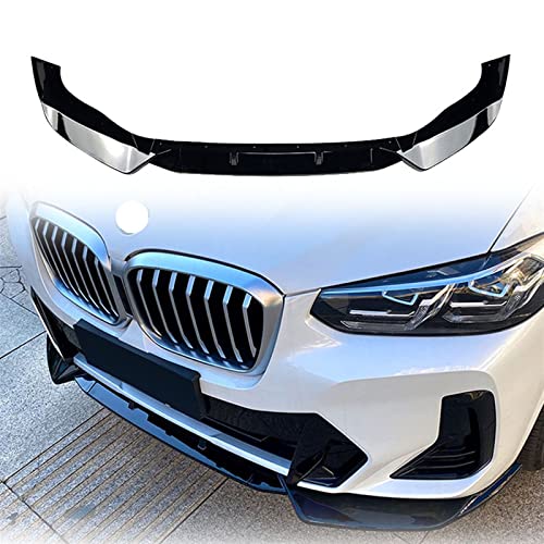 Spoiler de pare-chocs avant pour BMW X3 G01 M Pack 2022 en finition noire sport