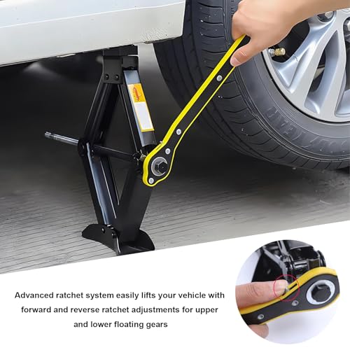 KVAEY Car Jack Kit, 2 Ton (4409 lbs) Scissor Jack Portable Tire Changing Tool with Lug Wrench, Heavy Duty Scissor Lift Jacks Universal Emergency Kit for Sedan SUV MPV, Car Accessories by KVAEY - Image 5