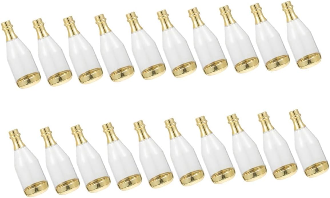 SECFOU 20pcs Sparkling Wine Bottle Shaped Candy Boxes Decorative Candy Containers Gold Large Party Favors for Weddings Birthdays Bridal Shower Packaging