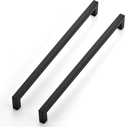 Miniatura 25 de JOY DECOR - Paquete de 2 manijas de gabinete negras, tiradores de cajón de 2 pulgadas, con un solo agujero, para cajones de alacena Negro