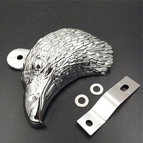XKH- Chromed Eagle head horn cover Compatible with 1992 and up Harley Davidson with side mount"cowbell" and all V rod's [B010WL8Y0Y]