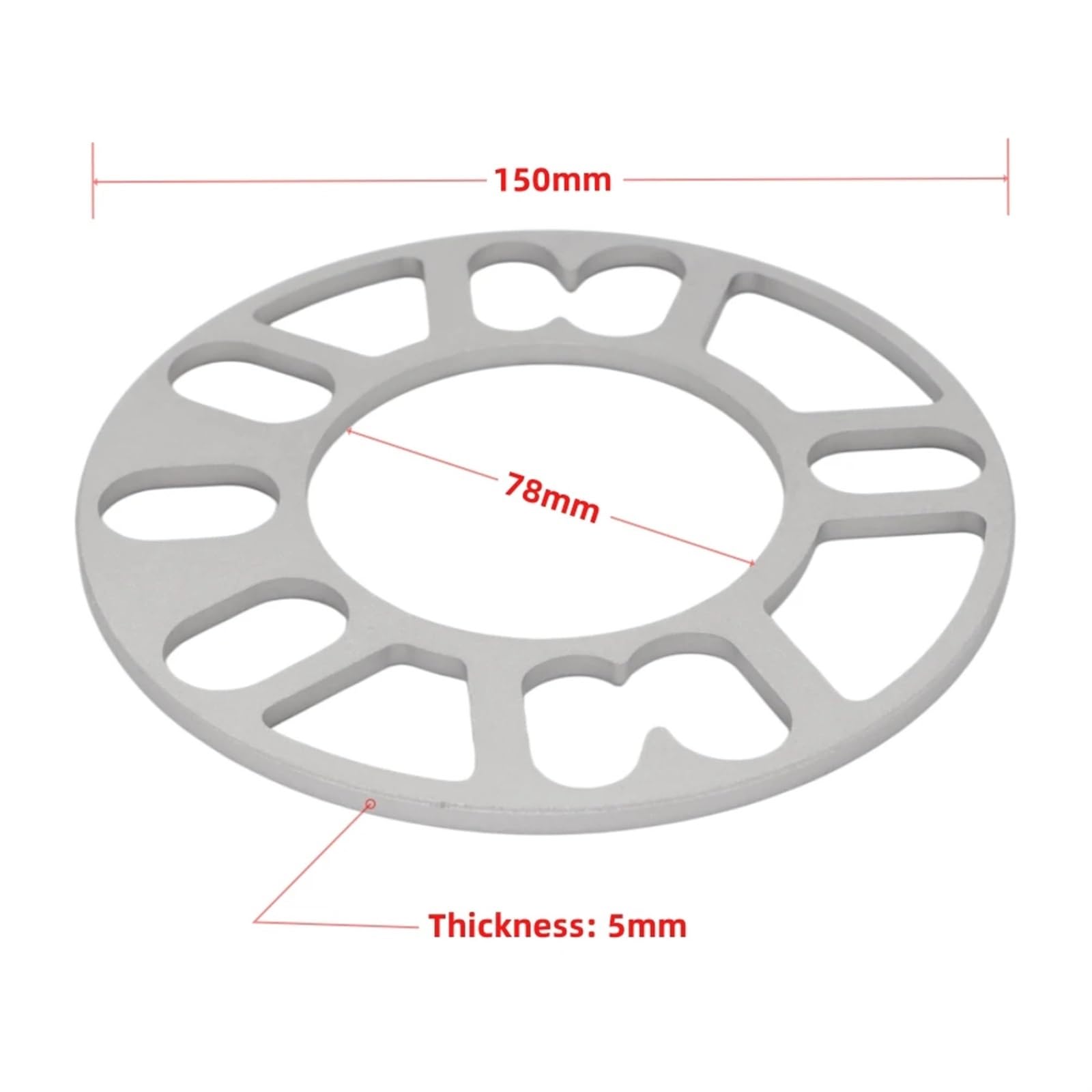 Adaptadores 4 Espaciadores Rueda Aleación Aluminio Universales 5mm Placa Cuñas Para Espárrago 4/5 4X100 4X108 4X114,3 5X100 5X108 5X110 5X115 5X120 Placa Cuñas Espaciadores