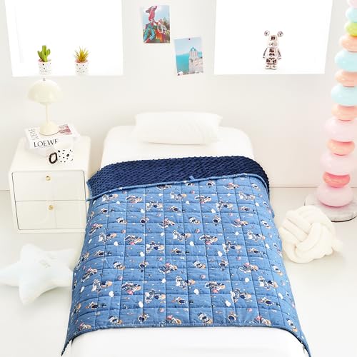 Couverture thérapeutique anxiété et stress Sleepymoon drap lesté spatial marine
