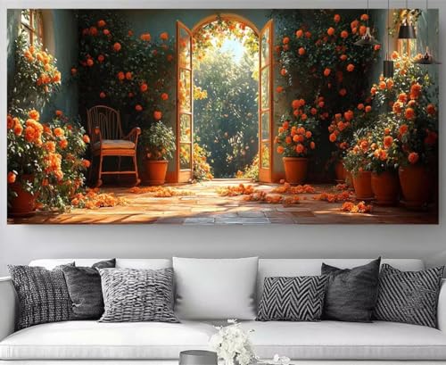 Broderie diamant fleurs XXL pour adulte : un kit complet 80x160cm de loisir créatif relaxant
