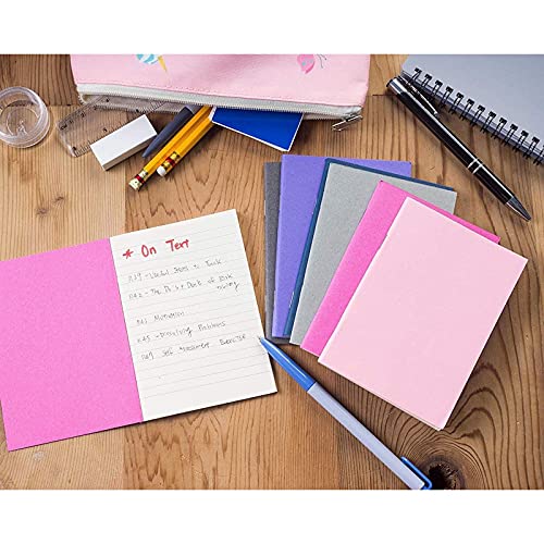 Soft Cover Notebook Journal With Lined Pages, Pocket Size (6 Colors, 3.5 X 5 In, 24 Pack) #TOP1