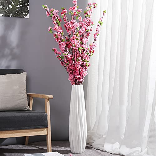 White Floor Vase 24 Inches Tall, Decorative Large Ceramic Vase For Living Room, Tall Flower Holder For Home Décor Dried Flower Arrangement Gift For Wedding Housewarming Office #TOP1