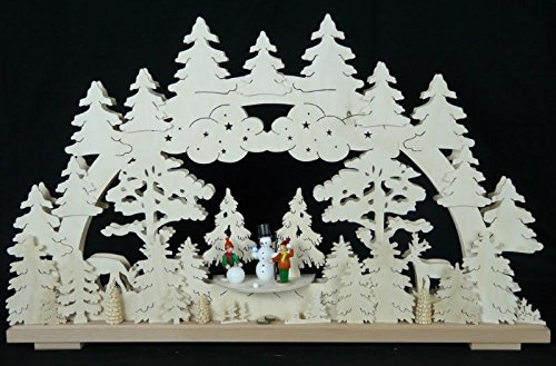Voûte de décoration bois bonhomme de neige pour Noël magique