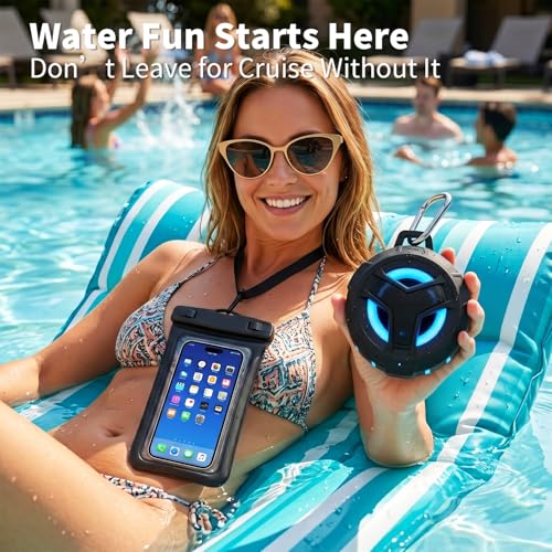 Image of EBODA Bluetooth Shower Speaker with Waterproof Phone Pouch, Gifts for Men