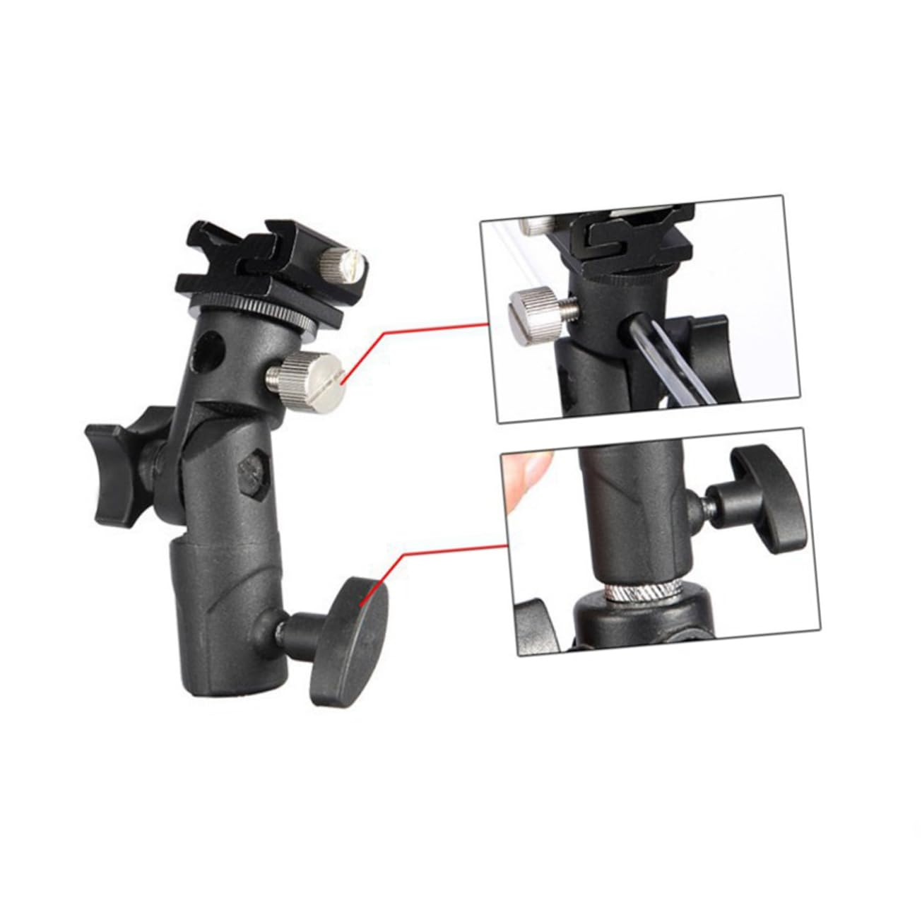 Soporte para Flash Zapata Estándar Veemoon Adaptador Lámpara Led Cámara DSLR 8