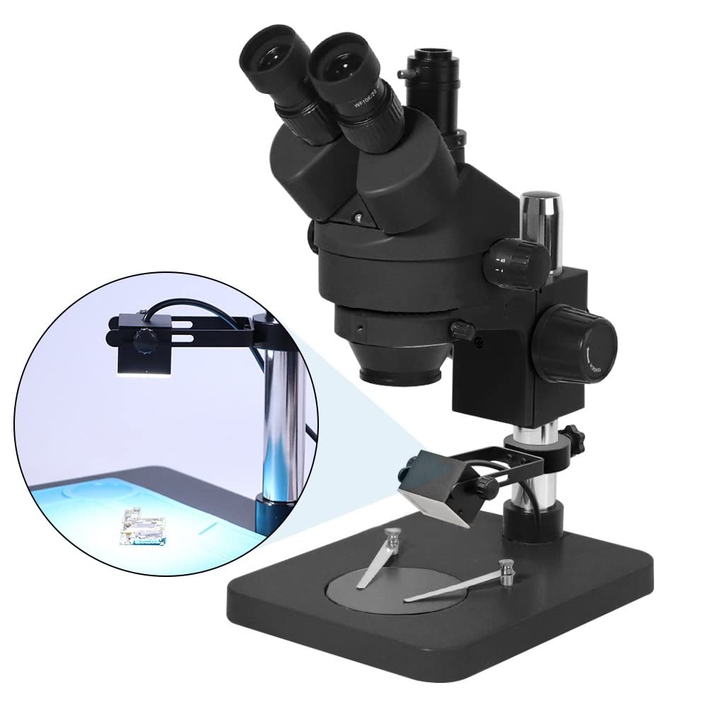 Iluminadores de microscopio Ajustable 60 LED Difusor PVC Iluminador cuadrado Visión lateral industrial for estéreo Lámpara luz 25/32 mm diámetro Repuestos para microscopios de laboratorio