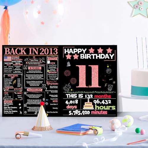 Joycard HAIBAO-US-A001-PINK-2024-011 11Th Birthday Card With Envelope, 11Th Birthday Decorations For Girls, 11Th Birthday Gifts For Daughter, Happy Birthday Cards For 11 Year Old Granddaughter thumb #5