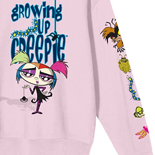 Bioworld Growing Up Creepie Character Art With Logo Crew Neck Long Sleeve Cradle Pink Adult Sweatshirt3