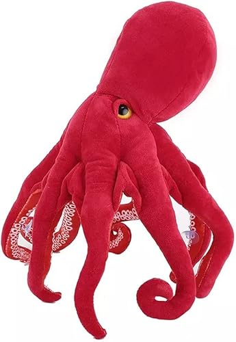 Xshelley Redsimulation - Juguete de peluche de pulpo, cojín suave de pez, juguete de peluche de pulpo, almohada de muñeco de calamar submarino,
