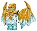 LEGO Ninjago Crystalized Golden Dragon Combo Set: Cole Jay Zane and Kai Minifigures with Weapons, Blue