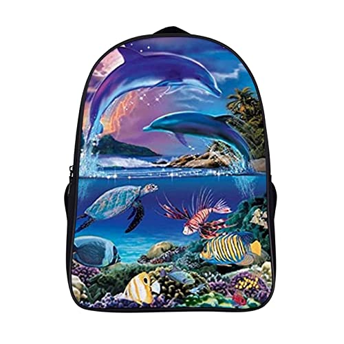 Sac d'école unisexe Dolphin Classic : sac à dos de voyage (40x28x16cm)
