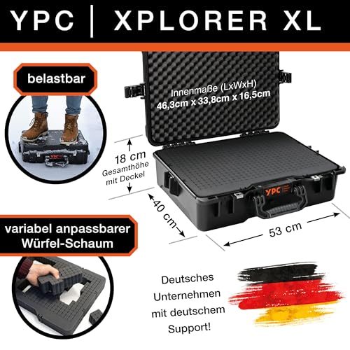 Maletín de fotos de espuma impermeable YPC Xplorer Case XL 2