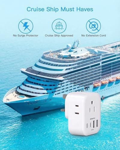 Image of US to UK Plug Adapter, HANYCONY Type G Adapter for Travel, 2 Pack