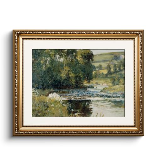 HUARCEY Quadri su Tela con Cornice Dorata, Immagini da Parete Vintage, Decorazione da Parete Classica, per Soggiorno, Camera da Letto, Bagno, Cucina, Decorazione per Casa di Campagna, Estetica