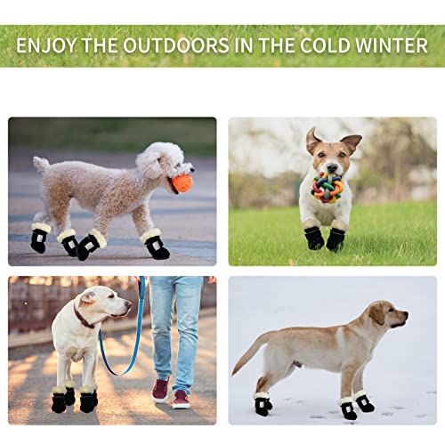 Aufeeky US-P15839-SB Dog Boots, Fleece Dog Shoes thumb #3