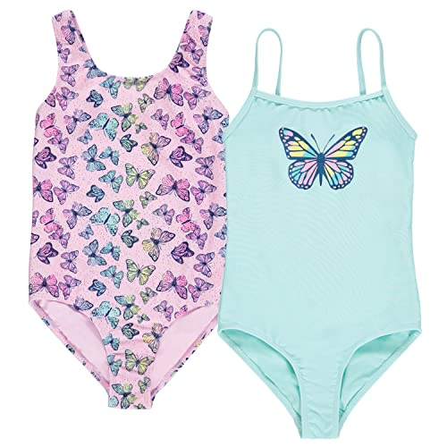 Bmagical Kids Girls 2 Pack Bathing Suit, Childrens Printed Beach Swimwear #TOP2