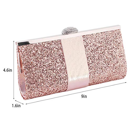 Naimo Women's Sequin Clutch Rhinestone Evening Bag Elegant Glitter Bag #TOP1