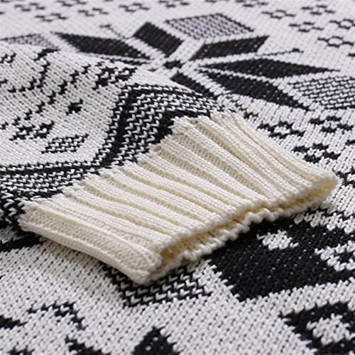 (Wool) Sweater Men's Funny Xmas Holiday Crew Neck Ugly Christmas Sweater Plus Size Pullover Jumper Sweater(White,S)3