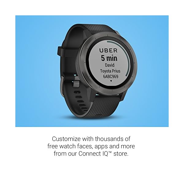 Garmin 010-01769-11 Vívoactive 3, GPS Smartwatch Contactless Payments Built-In Sports Apps, Black/Slate