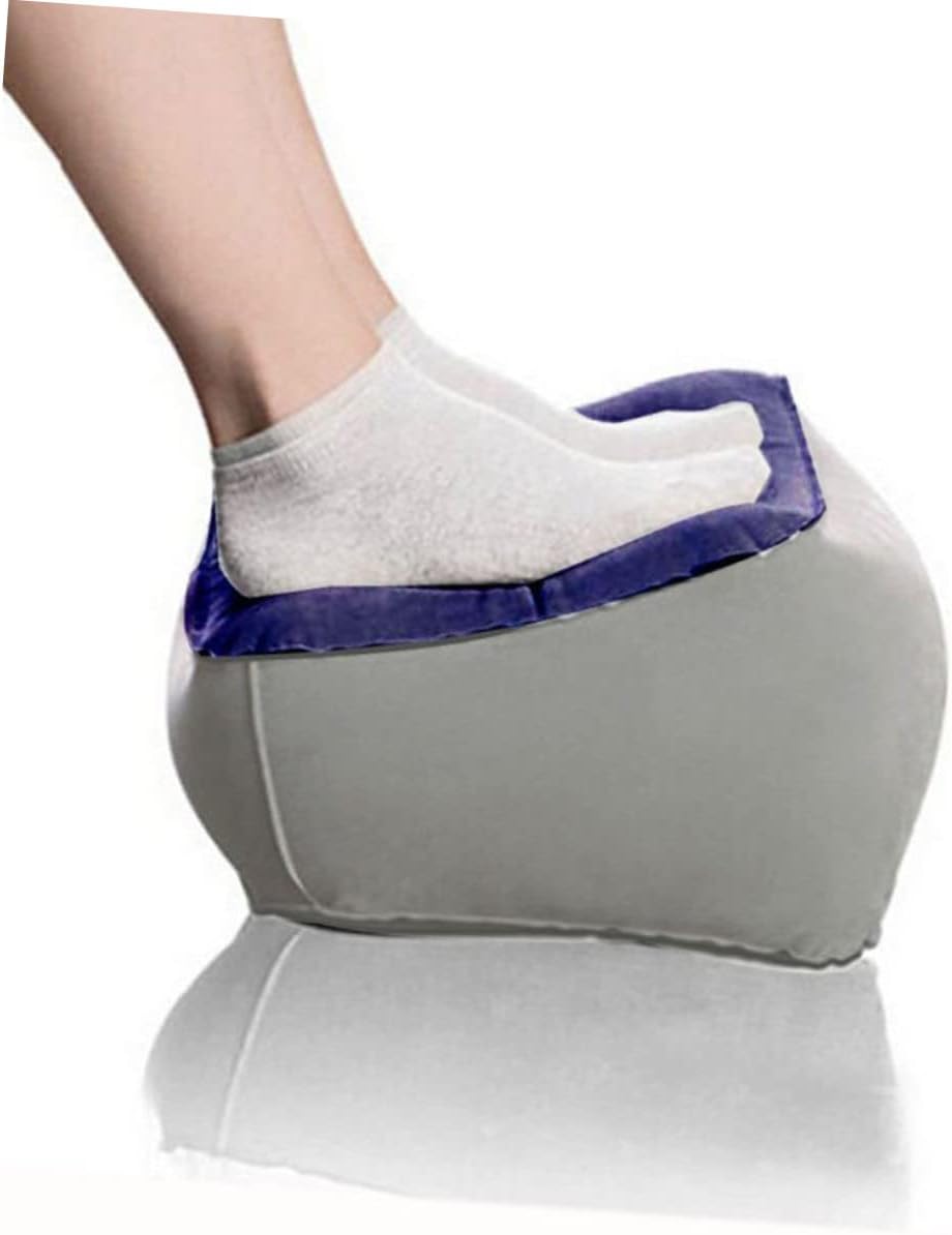 GLEAVI 3pcs Inflatable Foot Rest Pillow for Lightweight PVC Foot Stool with Random Color Pump Easy to Inflate for Airplane Train Bus Travel Random Color