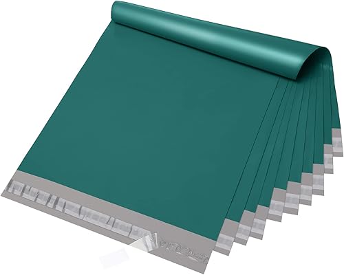 Fuxury Sobres de polietileno de 12 x 15.5 pulgadas, 50 unidades, bolsas de envío impermeables para ropa, adhesivos fuertes y resistentes para envíos