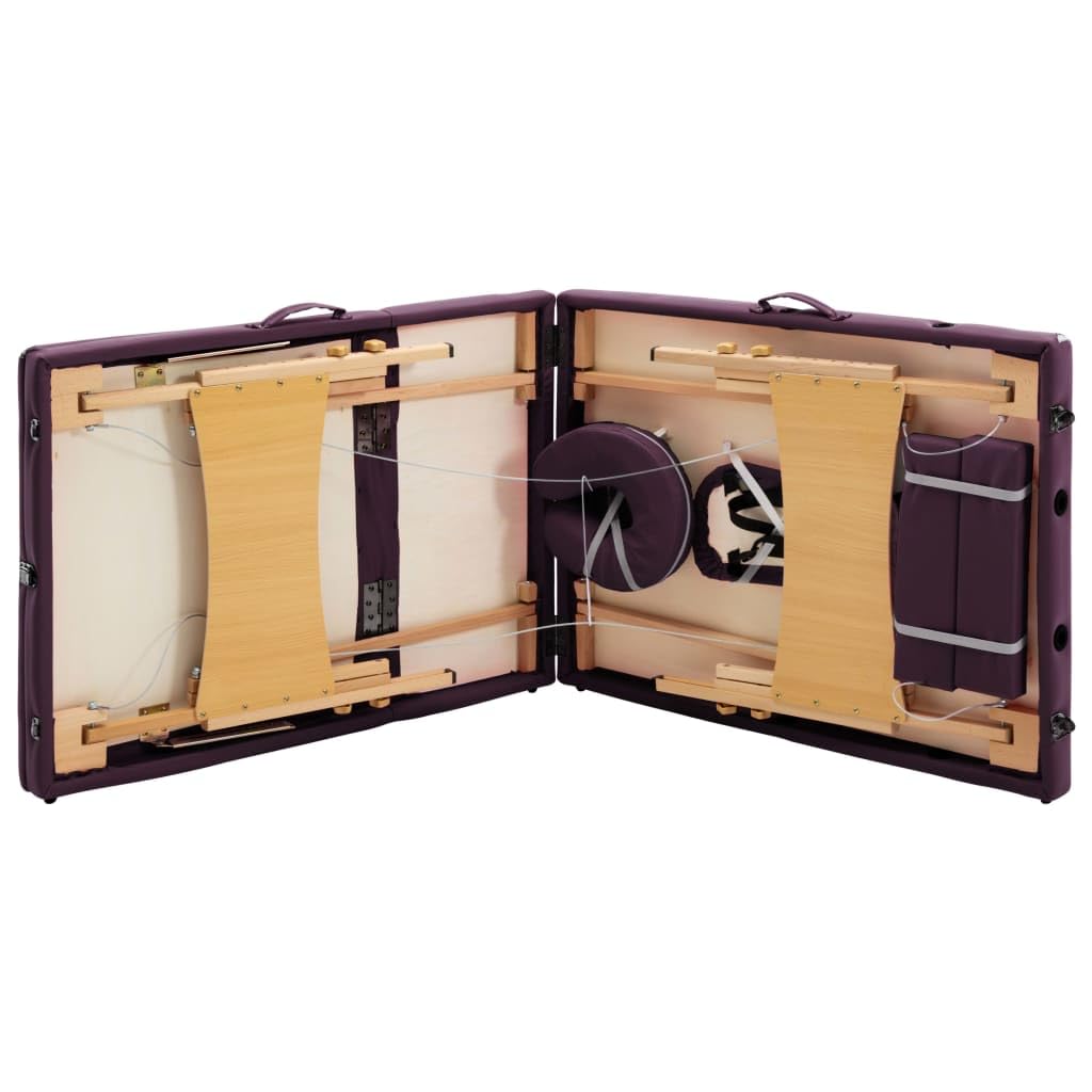 Table de Massage Pliable 3 Zones Violet vin,Santé & beauté,Hygiène personnelle,Massage & Relaxation,Tables de Massage,18.85 kg-110190